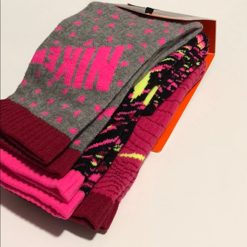 New🏅( 3 Pairs) Nike Graphic Cotton Crew (HD)